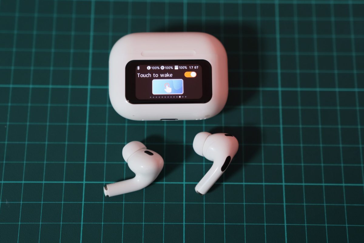Airpod Pro 2 Generation with Touch Screen Display (White) - Image 1